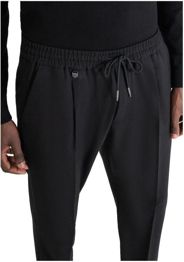 Antony Morato Elegante Zwarte Broek met Rechte Pijpen Black Heren