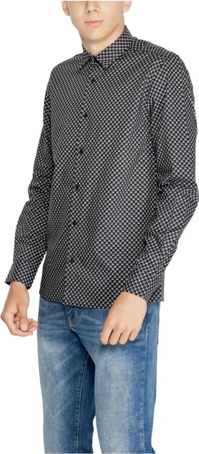 Antony Morato Heren Katoenen Overhemden Herfst Winter Collectie Gray Heren