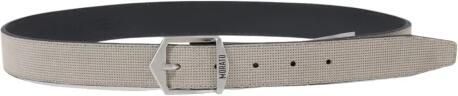 Antony Morato Grijze leren riem met zilveren gesp Gray Heren