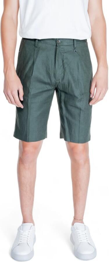 Antony Morato Groene Linnen-Blend Rits Shorts voor Mannen Green Heren - Foto 4