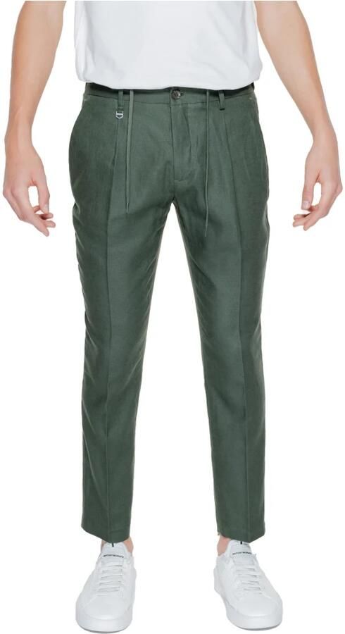 Antony Morato Groene linnen broek met ritssluiting Green Heren - Foto 3