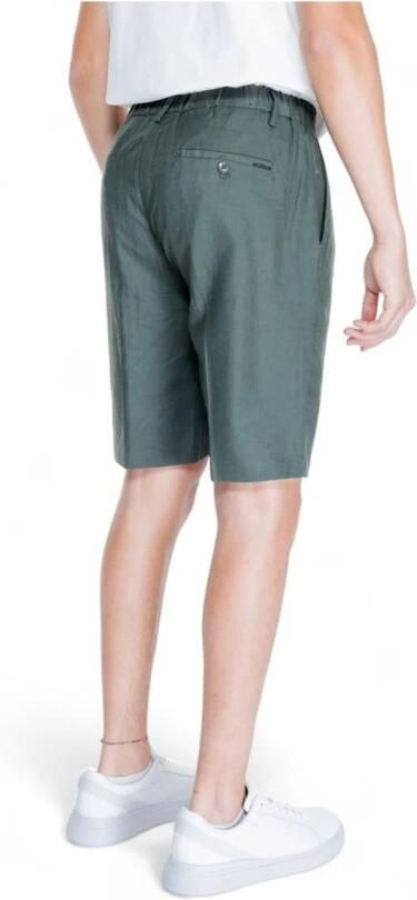 Antony Morato Groene Linnen-Blend Rits Shorts voor Mannen Green Heren - Foto 3
