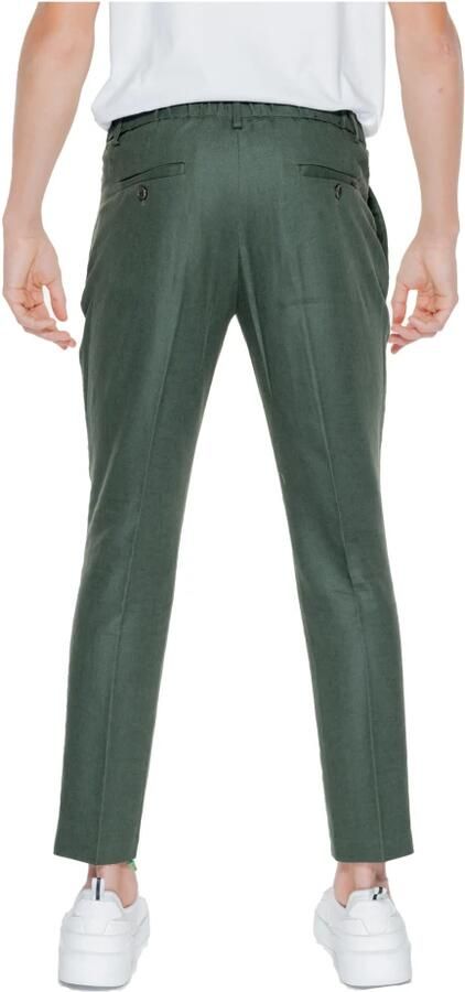 Antony Morato Groene linnen broek met ritssluiting Green Heren - Foto 2