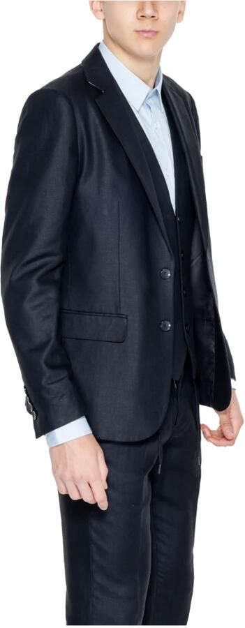 Antony Morato Slim fit 2-knoops colbert van een mix van linnen en viscose met klepzakken - Foto 2