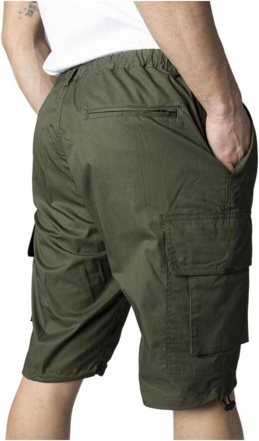Antony Morato Groene katoenen shorts met ritssluiting en knoopsluiting Green Heren - Foto 4