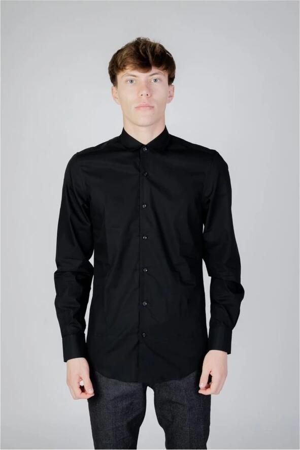 Antony Morato Zwarte Overhemd met Lange Mouwen Knoopsluiting Black Heren - Foto 3
