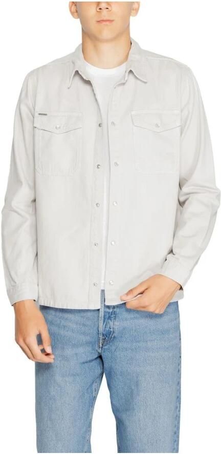 Antony Morato Katoenen Overhemd Herfst Winter Collectie Gray Heren