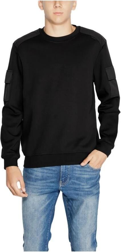 Antony Morato Katoen Interlock Sweatshirt Herfst Winter Collectie Black Heren
