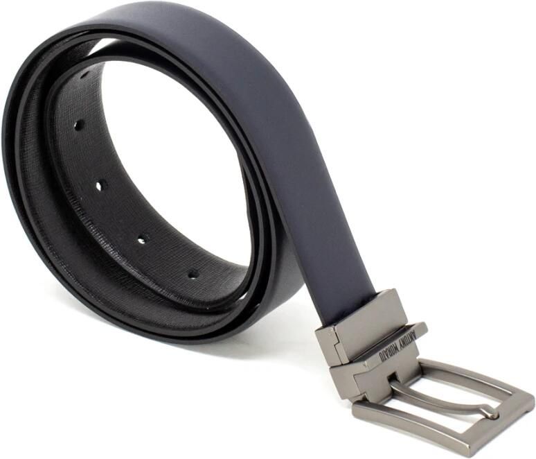 Antony Morato Zwarte Leren Riem met Gespsluiting Black Heren - Foto 2