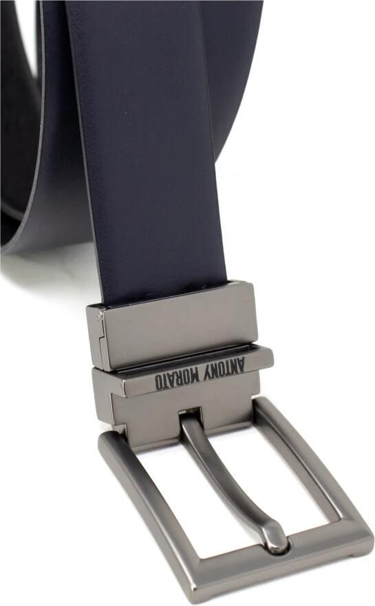 Antony Morato Zwarte Leren Riem met Gespsluiting Black Heren - Foto 3