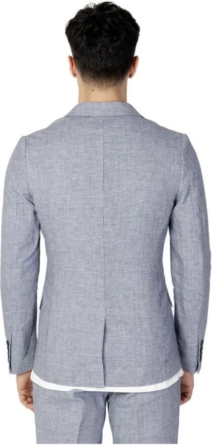Antony Morato Blauwe Marl Knoopsluiting Blazer Lente Zomer Blue Heren - Foto 3