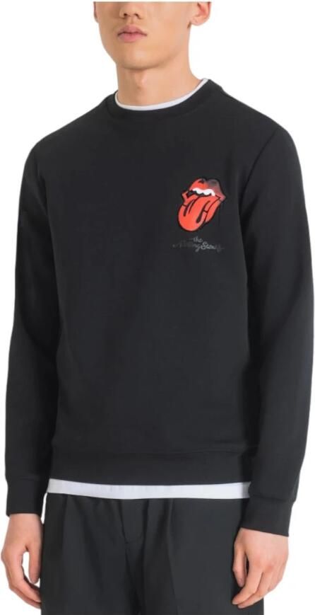 Antony Morato Moderne Urban Sweatshirt met Rolling Stones Logo Black Heren - Foto 3