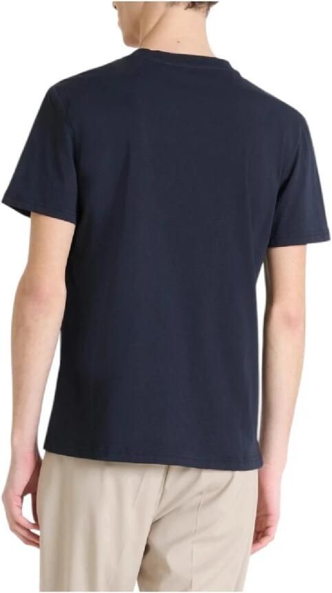 Antony Morato Navy T-shirt met Brand Logo Blue Heren