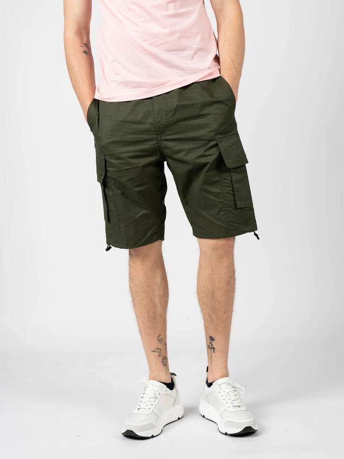Antony Morato Groene katoenen shorts met ritssluiting en knoopsluiting Green Heren - Foto 6