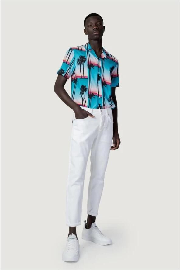 Antony Morato Heren Witte Effen Jeans met Ritssluiting en Knoopsluiting White Heren