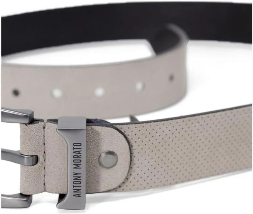 Antony Morato Heren Leren Riem Lente Zomer Collectie White Heren