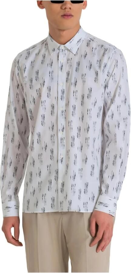 Antony Morato Barcelona Overhemd met Lange Mouwen Lente Zomer Collectie White Heren - Foto 3