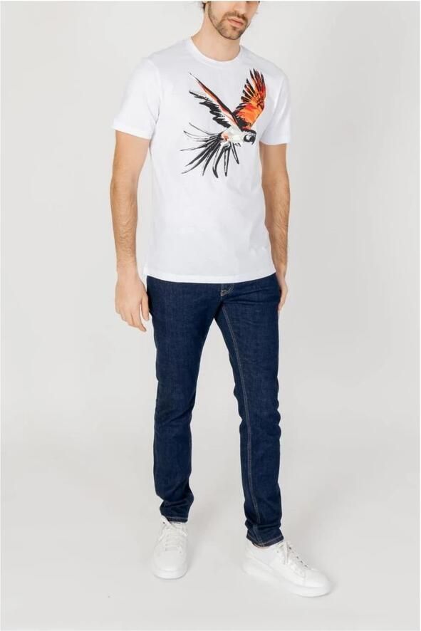 Antony Morato Heren T-shirt Lente Zomer Collectie Katoen White Heren