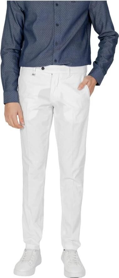 Antony Morato Witte Katoenen Slim Fit Casual Broek White Heren