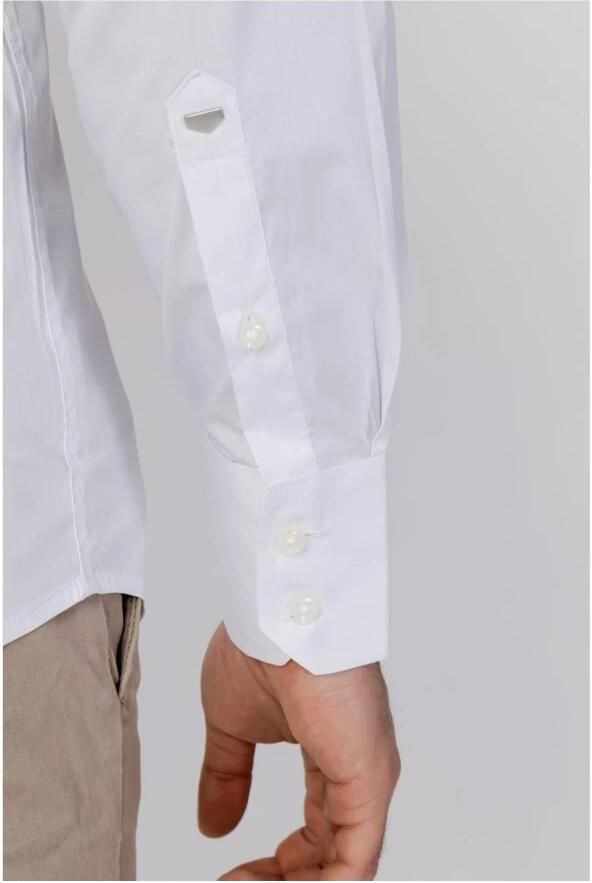 Antony Morato Slim Fit Overhemd van Katoen met Lange Mouwen White Heren