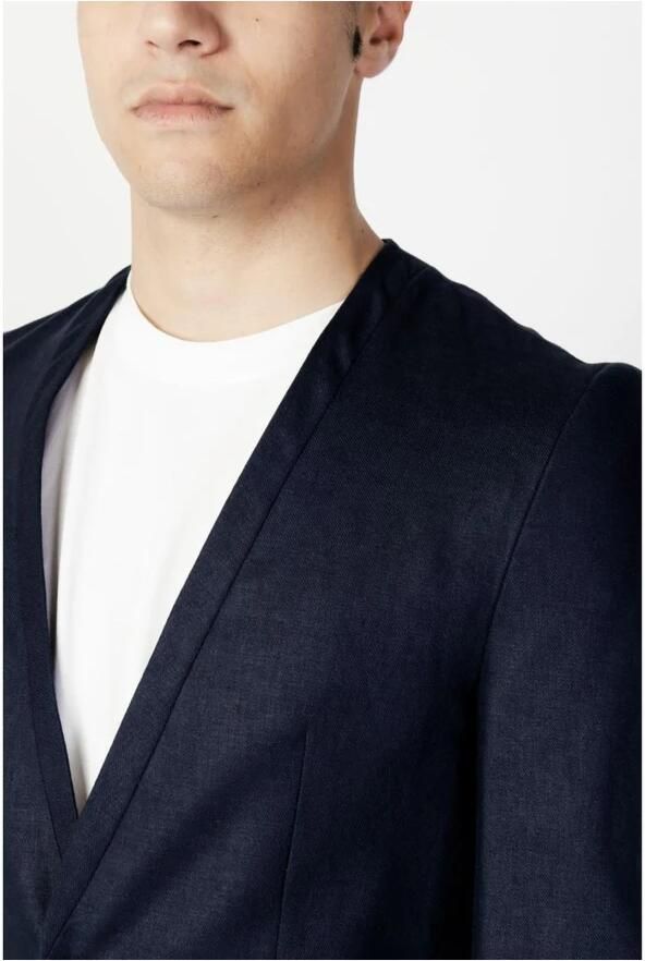Antony Morato Blauwe Knoopsluitende Blazer Lente Zomer Mannen Blue Heren