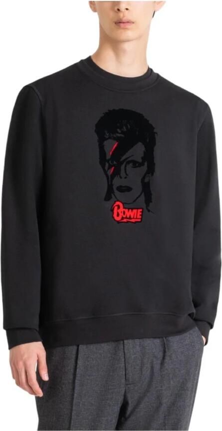 Antony Morato Zwarte Bowie Sweatshirt Modern Minimalistisch Ontwerp Black Heren - Foto 2