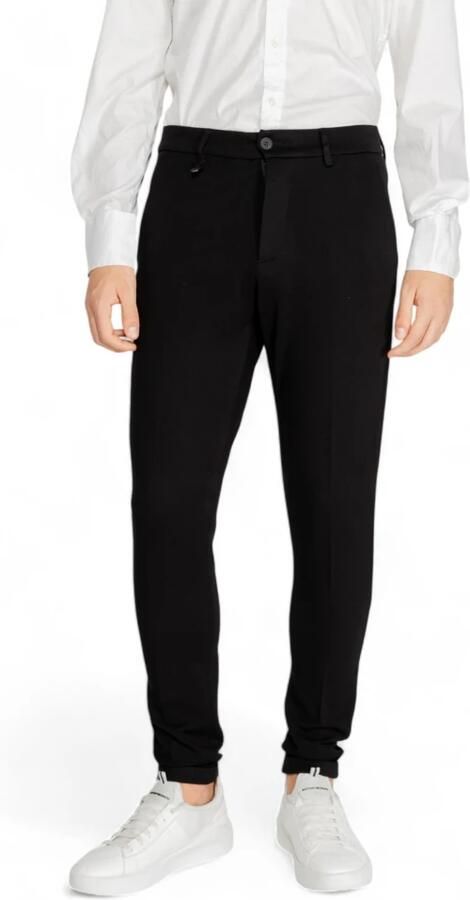 Antony Morato Zwarte broek met ritssluiting en knoopsluiting Black Heren