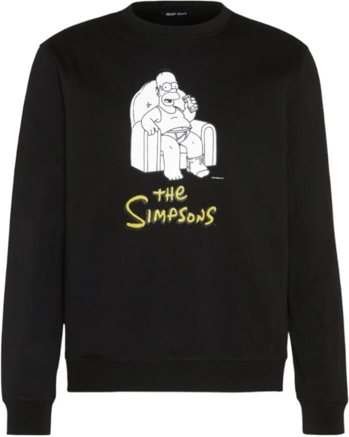 Antony Morato Zwarte Homer Simpson Sweatshirt Black Heren - Foto 3