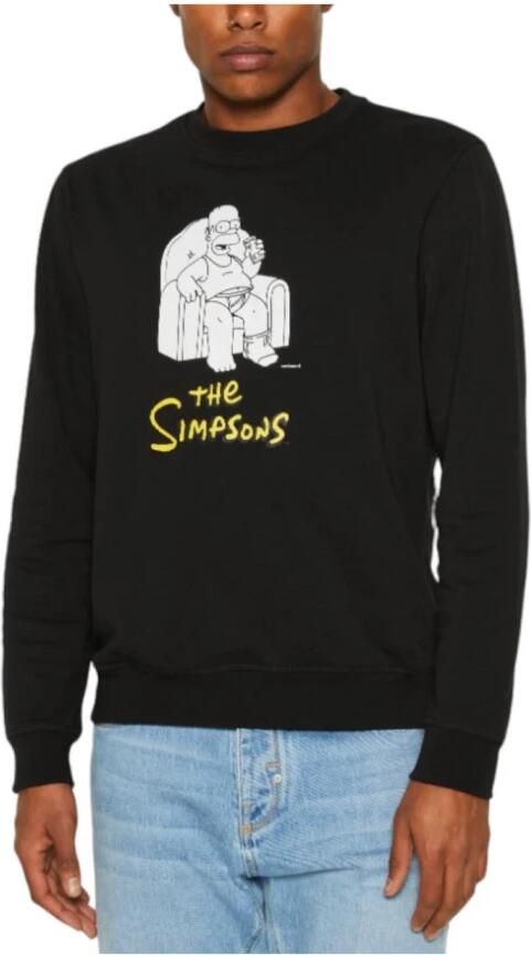 Antony Morato Zwarte Homer Simpson Sweatshirt Black Heren