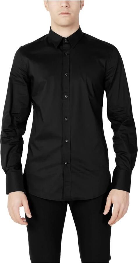 Antony Morato Zwarte Slim Fit Overhemd met Lange Mouwen Black Heren - Foto 3