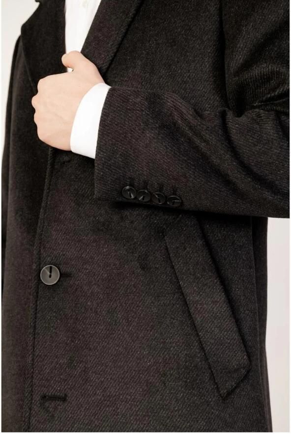 Antony Morato Zwarte Knopen Jas met Reverskraag voor Heren Black Heren - Foto 2