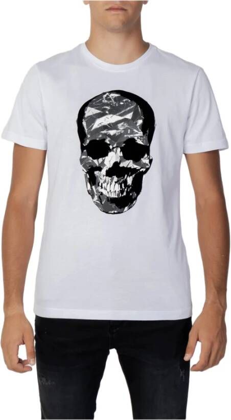 Antony Morato Witte Bedrukte T-shirt voor Heren White Heren
