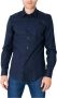 Antony Morato Blauw effen herenoverhemd met lange mouwen Blauw Heren - Thumbnail 1