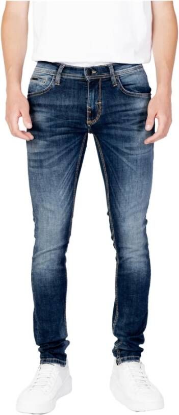 Antony Morato Blauwe Heren Jeans met Rits en Knoop Blauw Heren