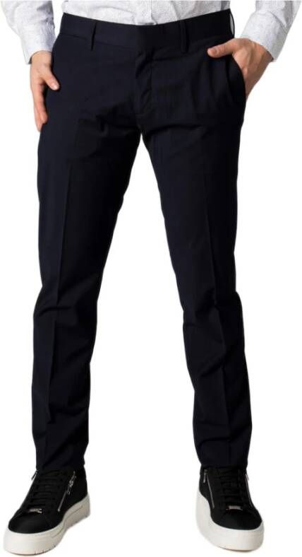 Antony Morato Blauwe Herenbroek Rits en Haaksluiting Blauw Heren