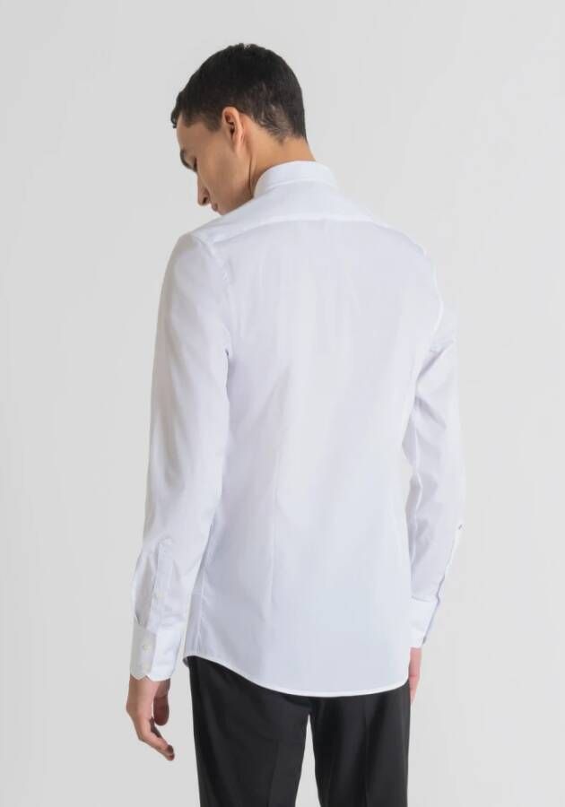 Antony Morato Slim Fit Overhemd van Katoen met Lange Mouwen White Heren