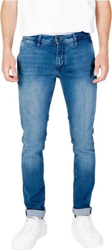 Antony Morato Heren Blauwe Jeans met Ritssluiting en Knoopsluiting Blauw Heren