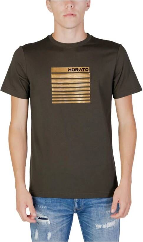 Antony Morato Groene Print T-Shirt 100% Katoen Green Heren