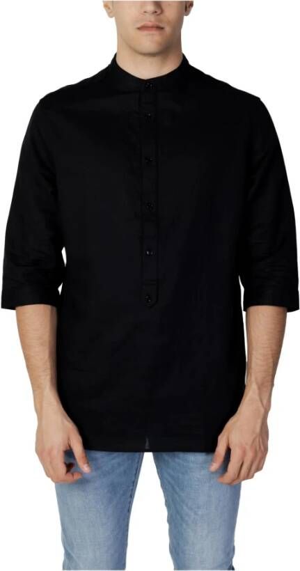 Antony Morato Heren Zwart Shirt Zwart Heren