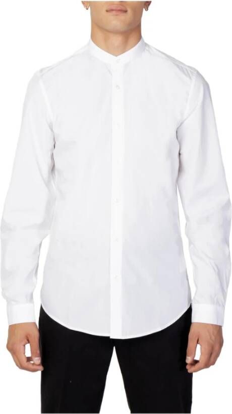 Antony Morato Slim Fit Wit Overhemd met Koreaanse Kraag White Heren