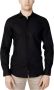 Antony Morato Slim Fit Katoenen Overhemd Lente Zomer Collectie Black Heren - Thumbnail 1