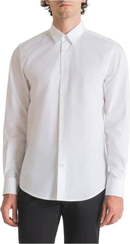 Antony Morato Witte Knoopsluiting Overhemd met Lange Mouwen White Heren