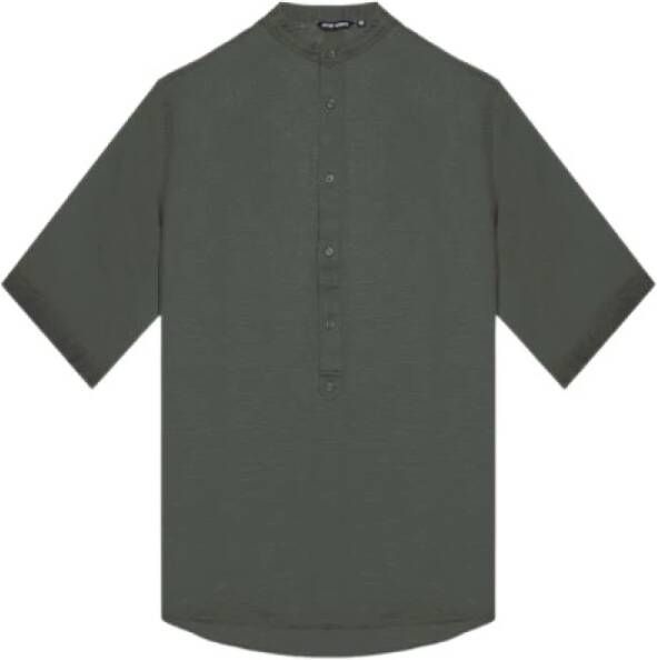 Antony Morato Overhemd- AM Regular FIT Soft Touch Linen Cotton Groen