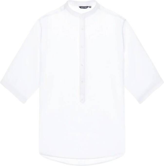 Antony Morato Overhemd- AM Regular FIT Soft Touch Linen Cotton Wit Heren