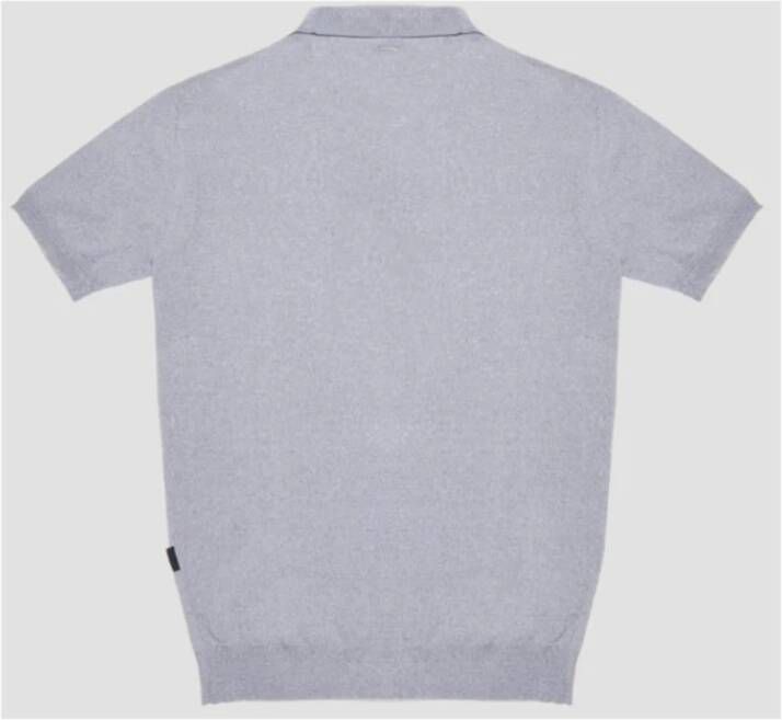 Antony Morato Polo Sweater Slim Fit In Viscose Blend Yarn Grijs Heren
