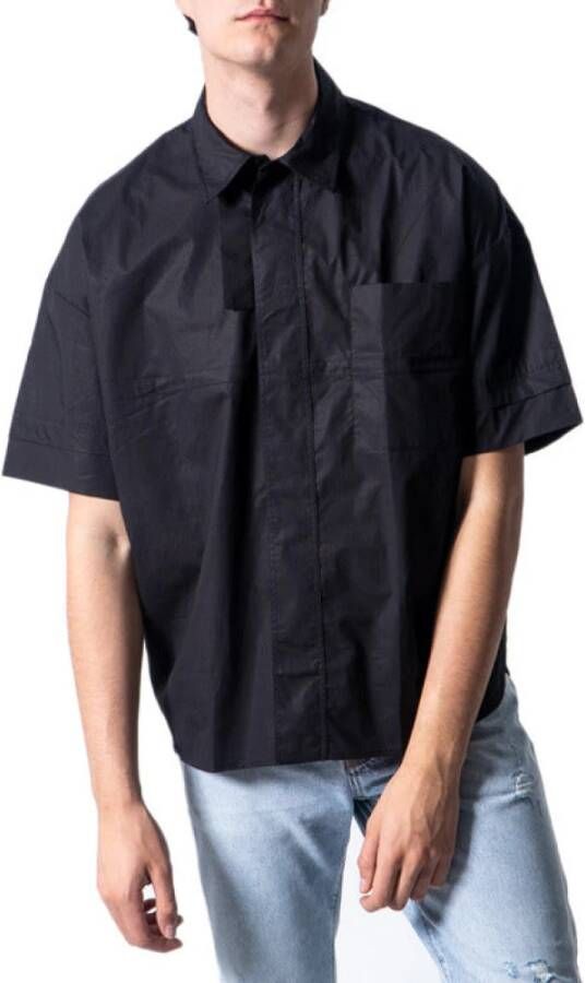 Antony Morato Heren Zwart Kortemouw Overhemd Black Heren