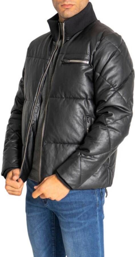 Antony Morato Heren Zwarte Jas met Rits Black Heren