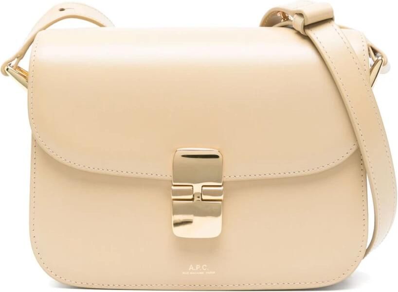 A.p.c. Beige Schoudertas met Overslag Beige Dames - Foto 5