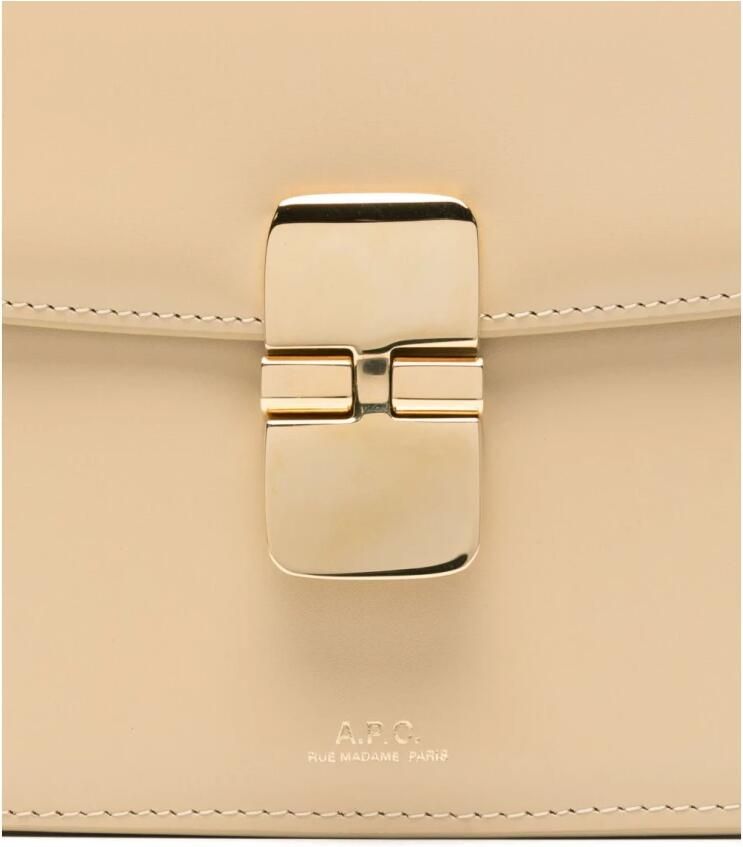 A.p.c. Beige Schoudertas met Overslag Beige Dames - Foto 6