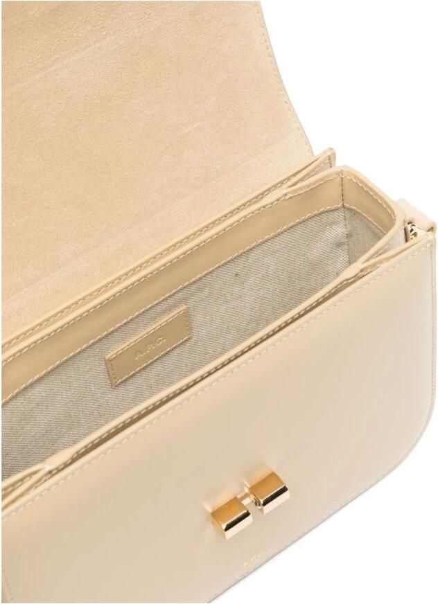 A.p.c. Beige Schoudertas met Overslag Beige Dames - Foto 8